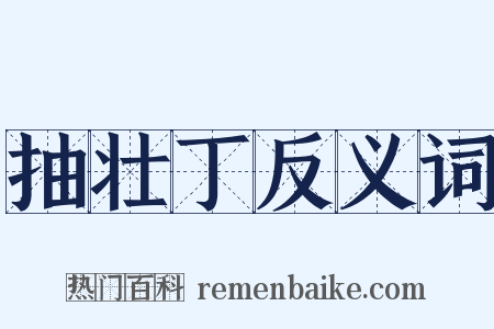 抽壮丁反义词是什么意思的图片